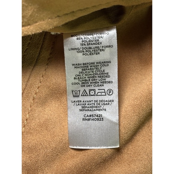 LOFT Camel Faux Suede A-Line Skirt Women Size 6 Tan Mini Skirt Soft - Picture 6 of 7